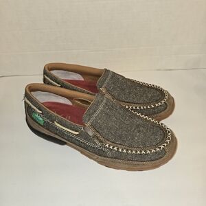 The Twisted X Women's Slip-On Driving Moc Grey Shoes Size 8 Eco Casual